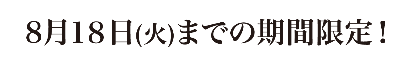 期間限定!
